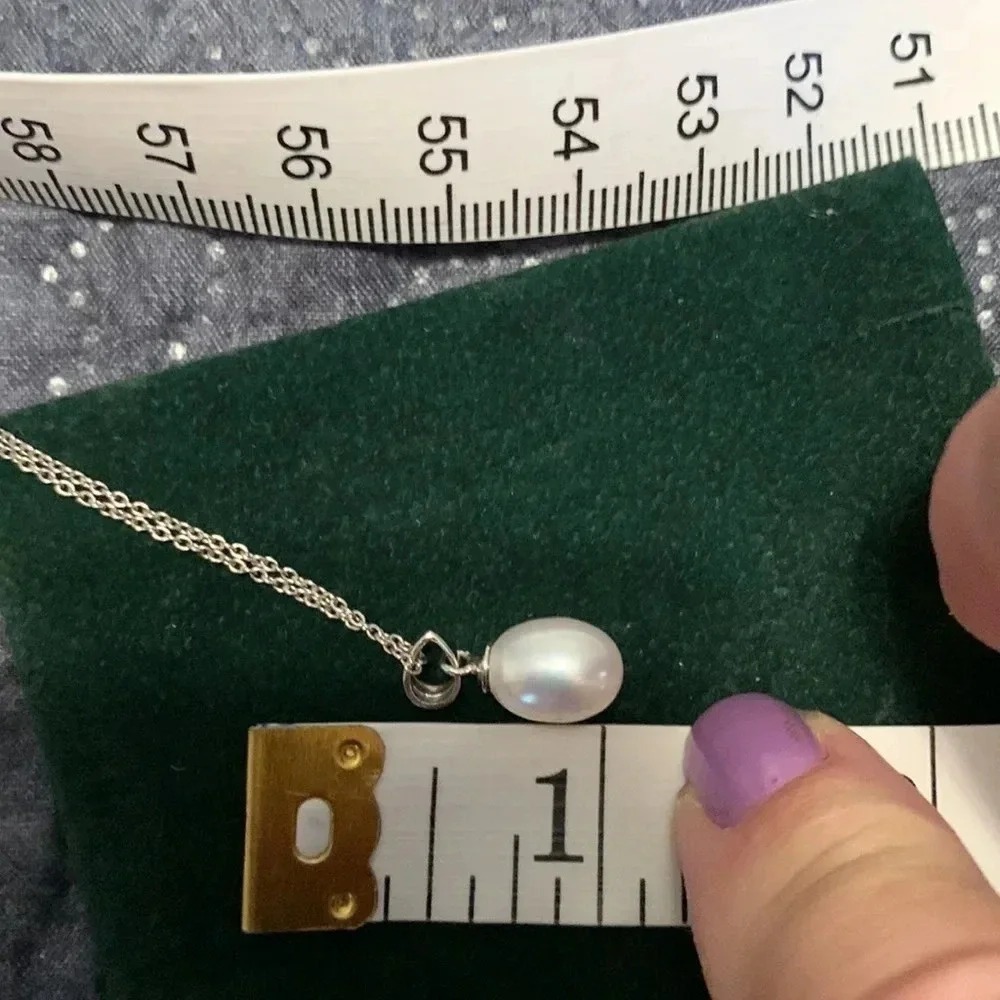 Freshwater Pearl Pendant & Ring Set 925 SS - Picture 6 of 14